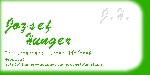 jozsef hunger business card